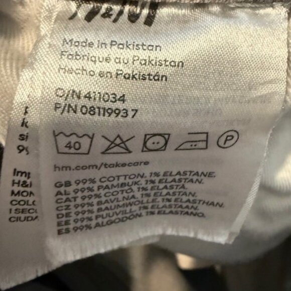 H&M Regular Fit Gray Denim Jeans 30x32 – Light Wash Casual Stretch Pants - Picture 7 of 10